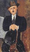 Amedeo Modigliani Seated Man with a Cane (mk39) china oil painting reproduction